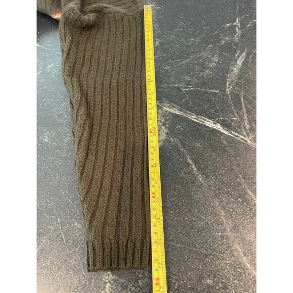 JH Collectibles Wool Blend Olive embroidered crewneck with leaf motif VTG Large - Picture 10 of 13